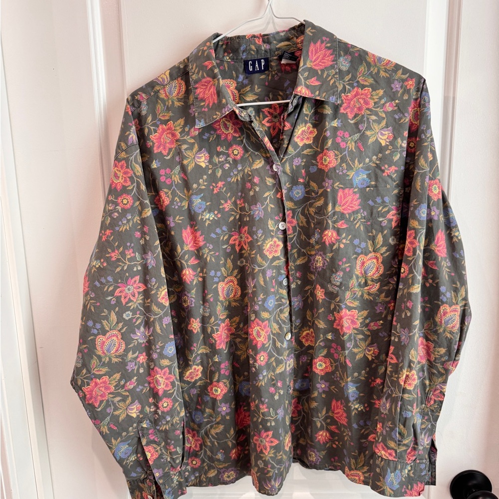 GAP Multicolor Floral Cotton Shirt